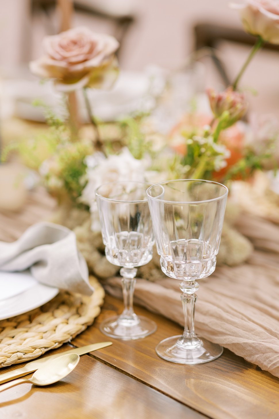 Elegant Glassware on the Table